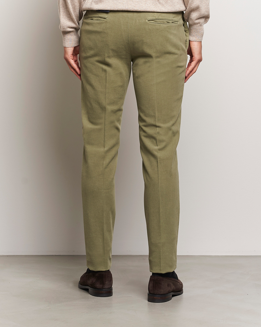 Mies | Housut | Incotex | Slim Fit Luxury Moleskine Trousers Sage