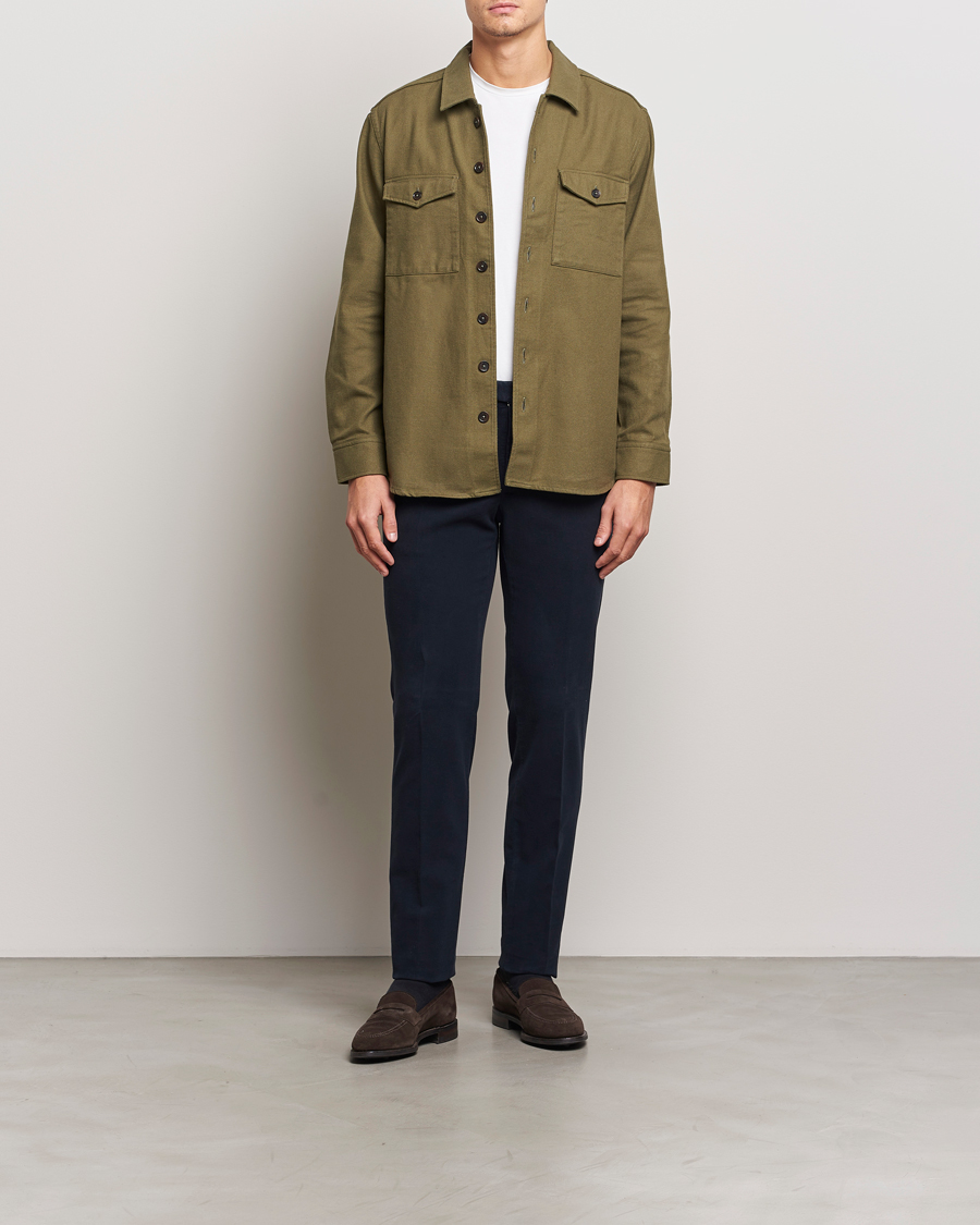 Mies | Housut | Incotex | Slim Fit Luxury Moleskine Trousers Navy