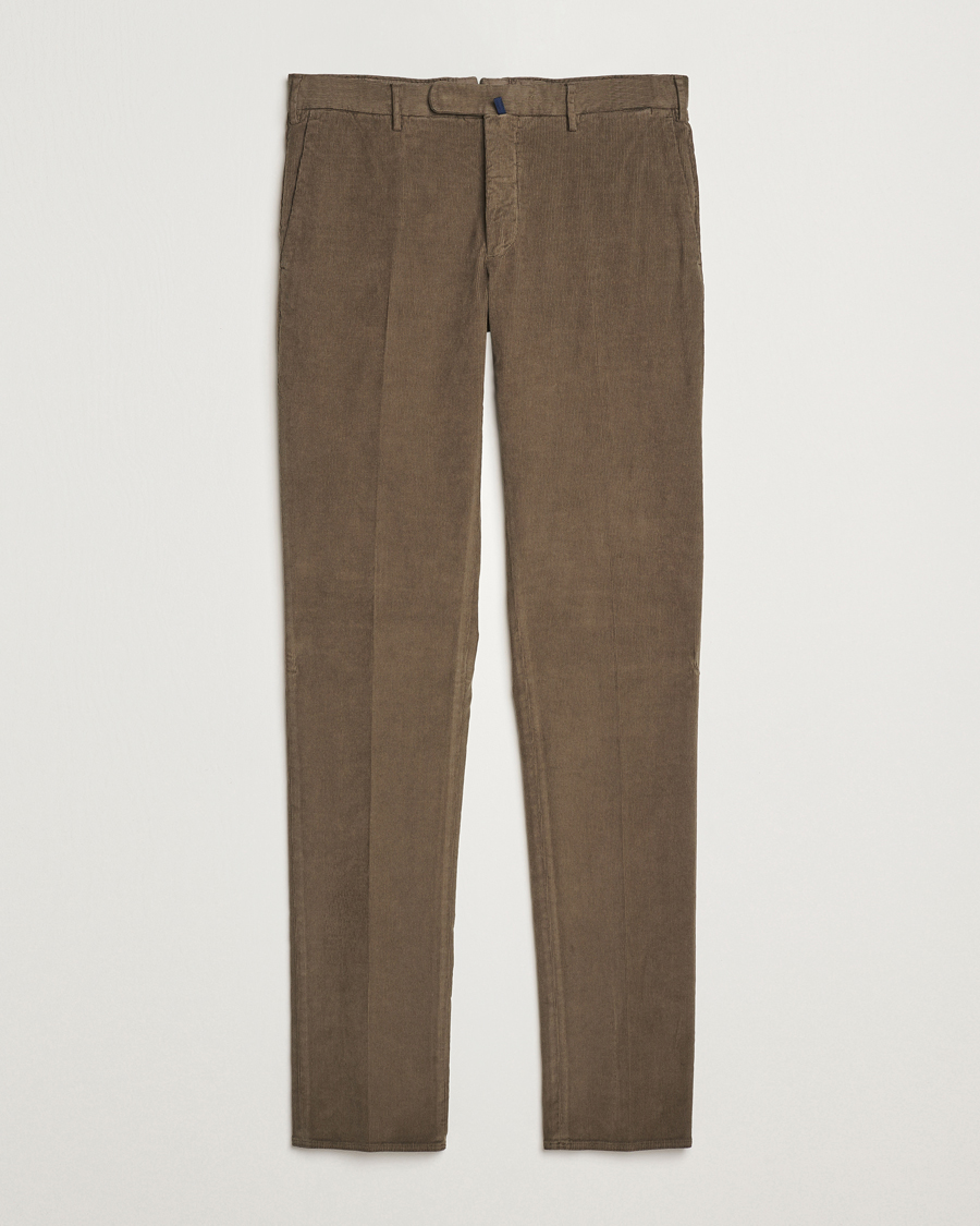 Mies | Housut | Incotex | Slim Fit Baby Corduroy Trousers Brown