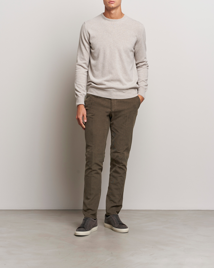 Mies | Housut | Incotex | Slim Fit Baby Corduroy Trousers Brown