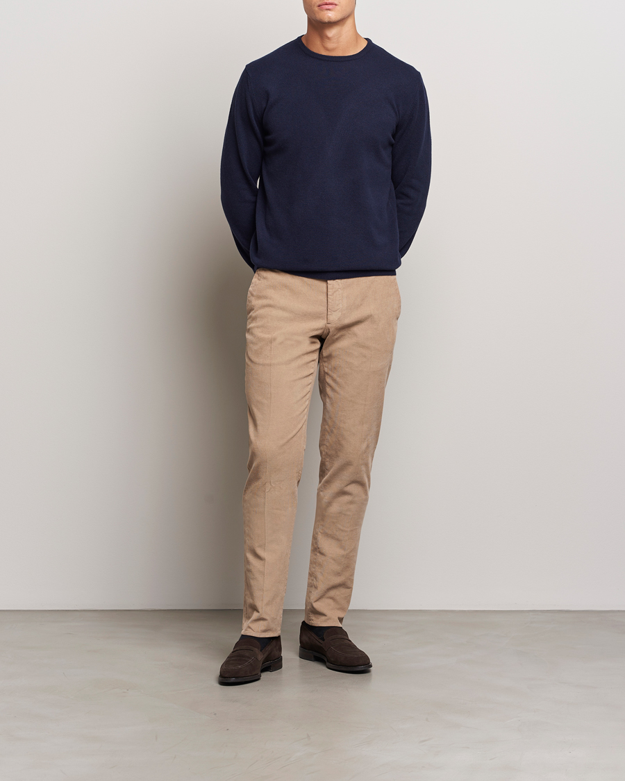 Mies | Housut | Incotex | Slim Fit Baby Corduroy Trousers Beige