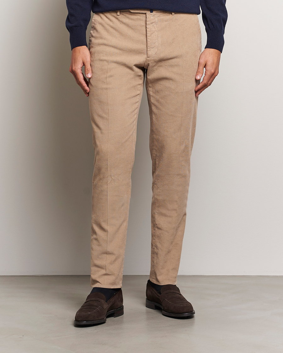 Mies | Housut | Incotex | Slim Fit Baby Corduroy Trousers Beige