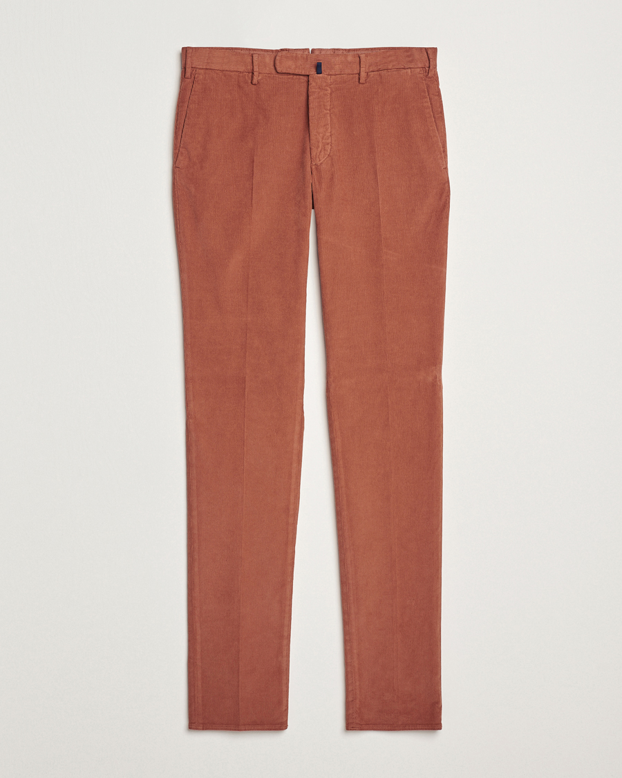 Mies | Housut | Incotex | Slim Fit Baby Corduroy Trousers Vintage Red