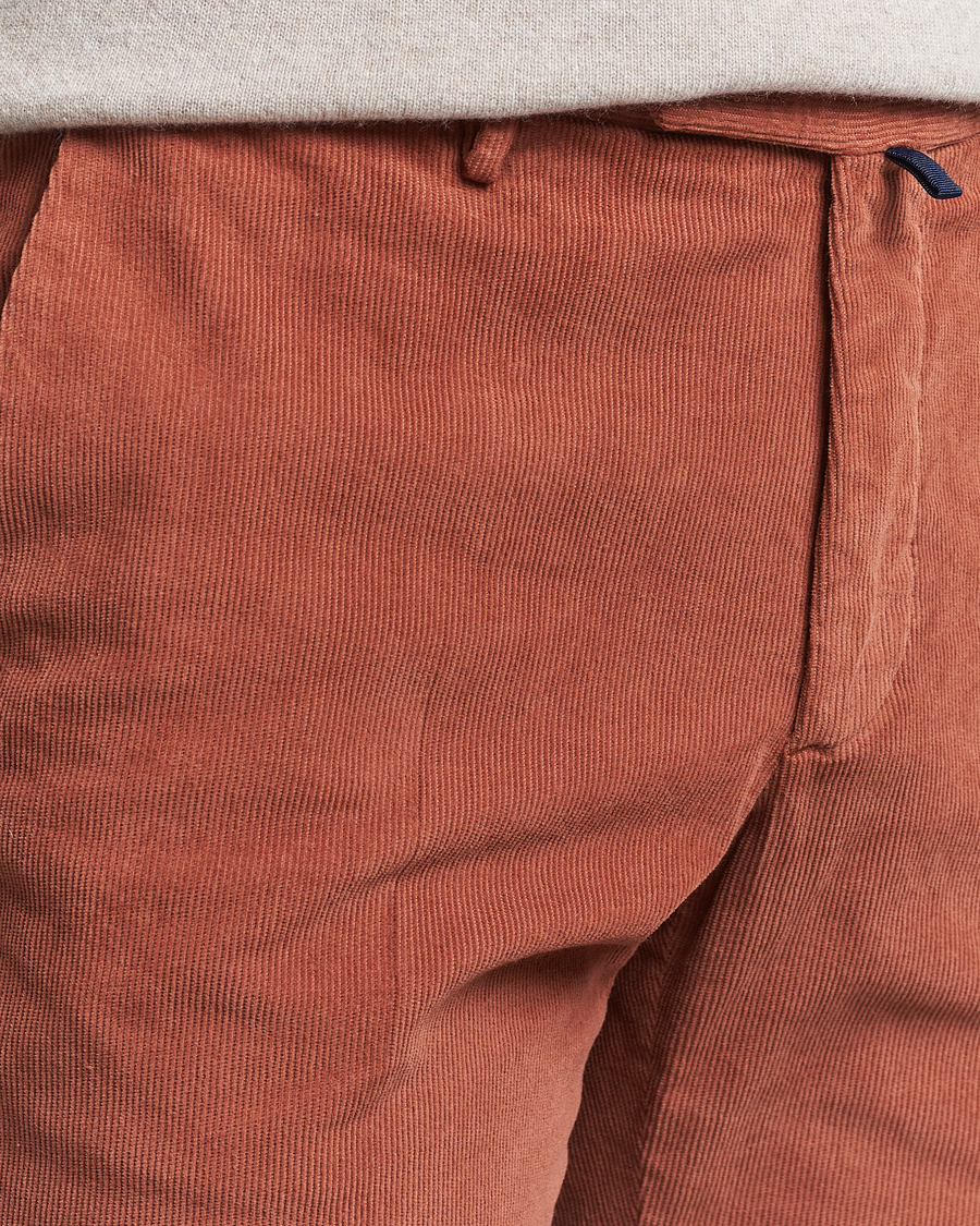 Mies | Housut | Incotex | Slim Fit Baby Corduroy Trousers Vintage Red