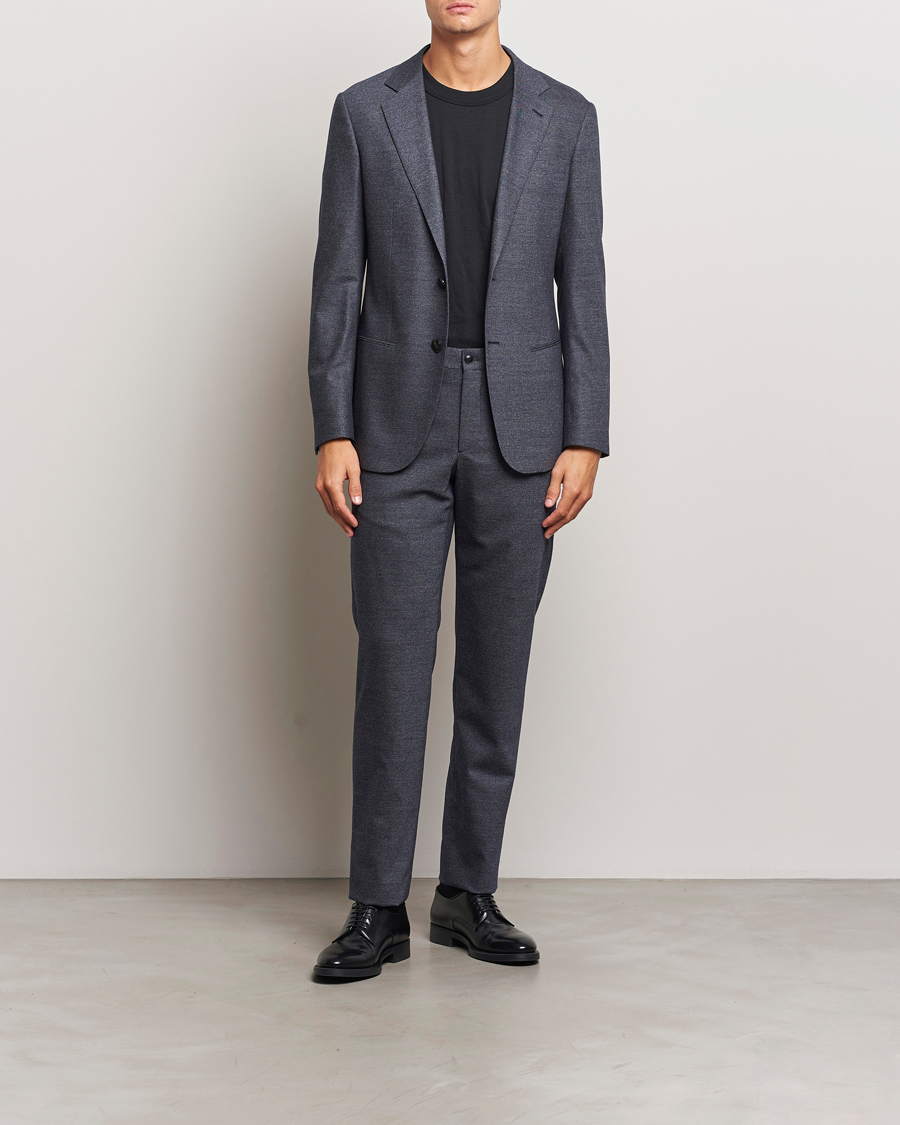 Mies | Puvut | Giorgio Armani | Soho Wool/Cashmere Flannel Suit Navy Melange