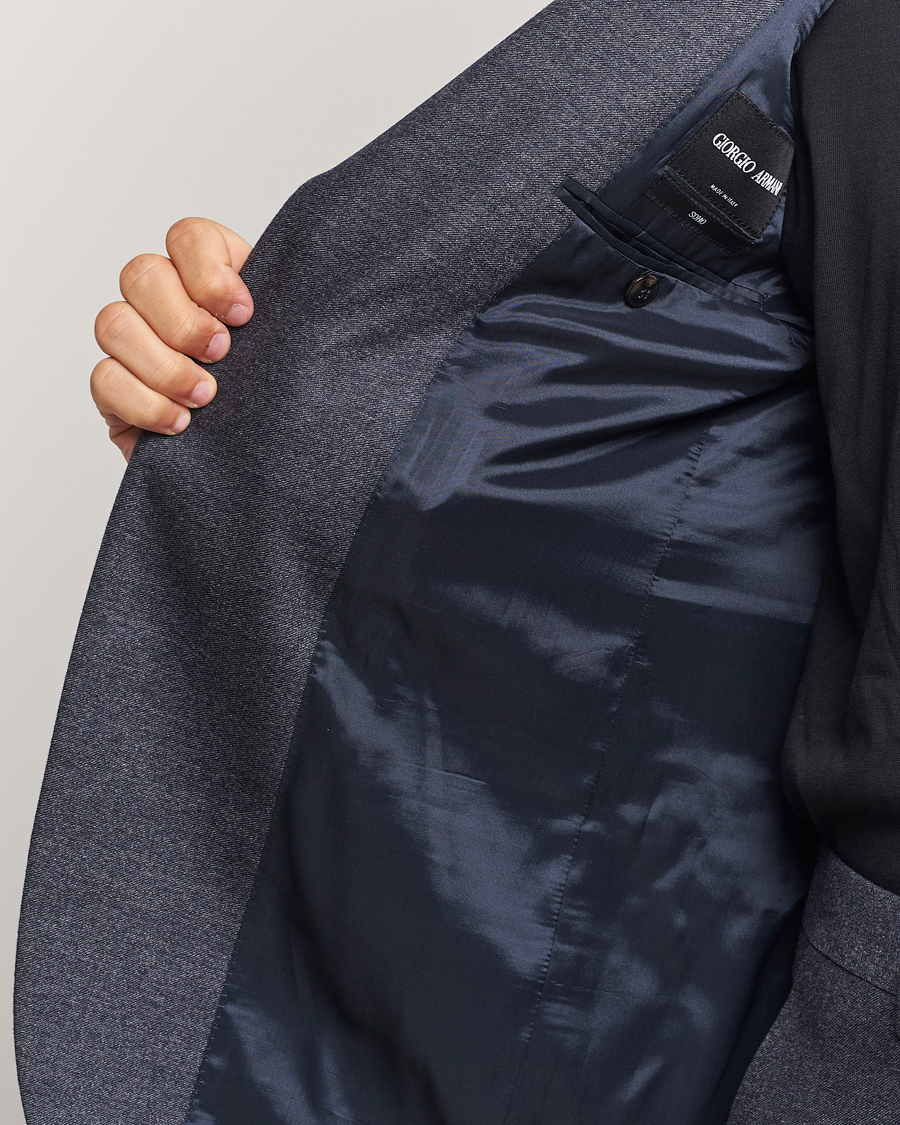 Mies | Puvut | Giorgio Armani | Soho Wool/Cashmere Flannel Suit Navy Melange