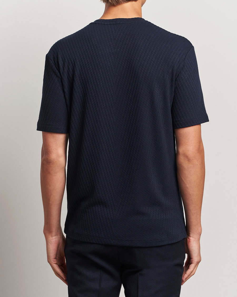 Mies | T-paidat | Giorgio Armani | Viscose/Cashmere T-Shirt Midnight