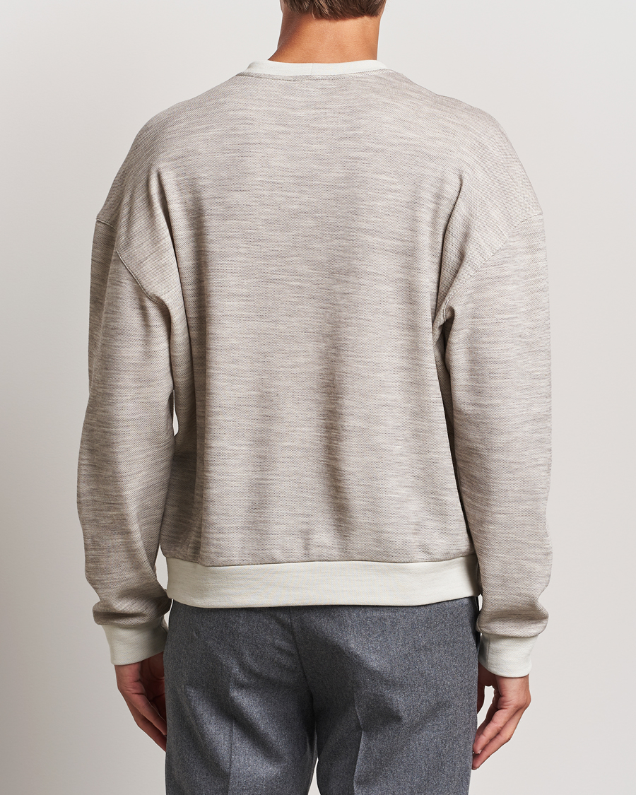 Mies | Puserot | Giorgio Armani | Light Wool Crew Neck Light Beige