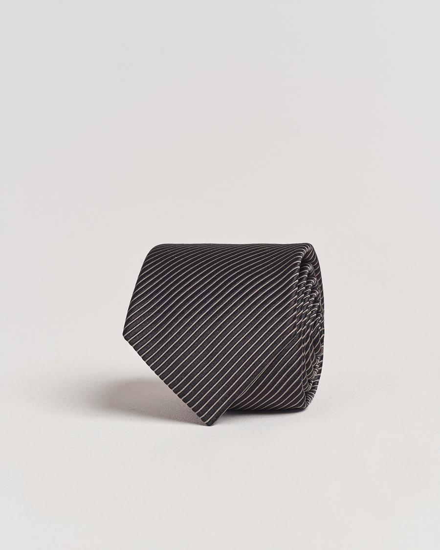 Mies | Giorgio Armani Jacquard Twill Silk Tie Chocolate | Giorgio Armani | Jacquard Twill Silk Tie Chocolate