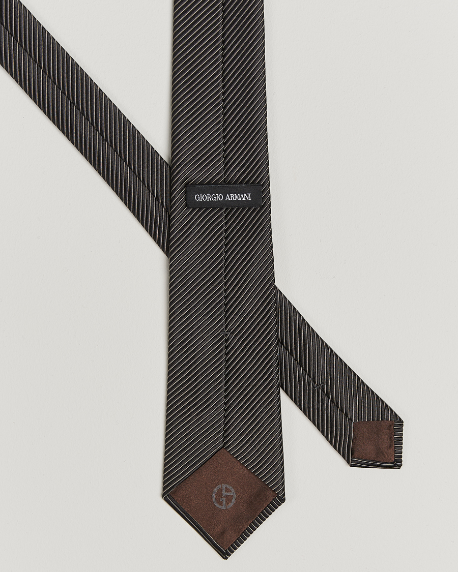 Mies | Giorgio Armani Jacquard Twill Silk Tie Chocolate | Giorgio Armani | Jacquard Twill Silk Tie Chocolate