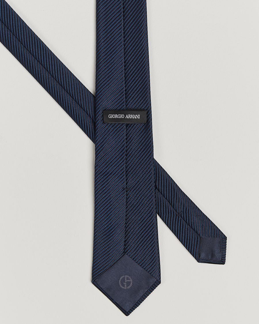 Mies | Giorgio Armani Jacquard Twill Silk Tie Navy | Giorgio Armani | Jacquard Twill Silk Tie Navy