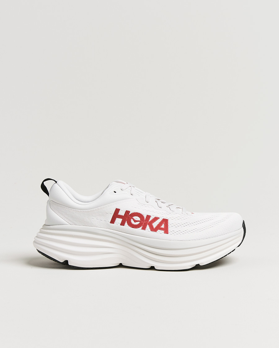 Mies | Hoka Bondi 8 White/Vermillion | Hoka | Bondi 8 White/Vermillion