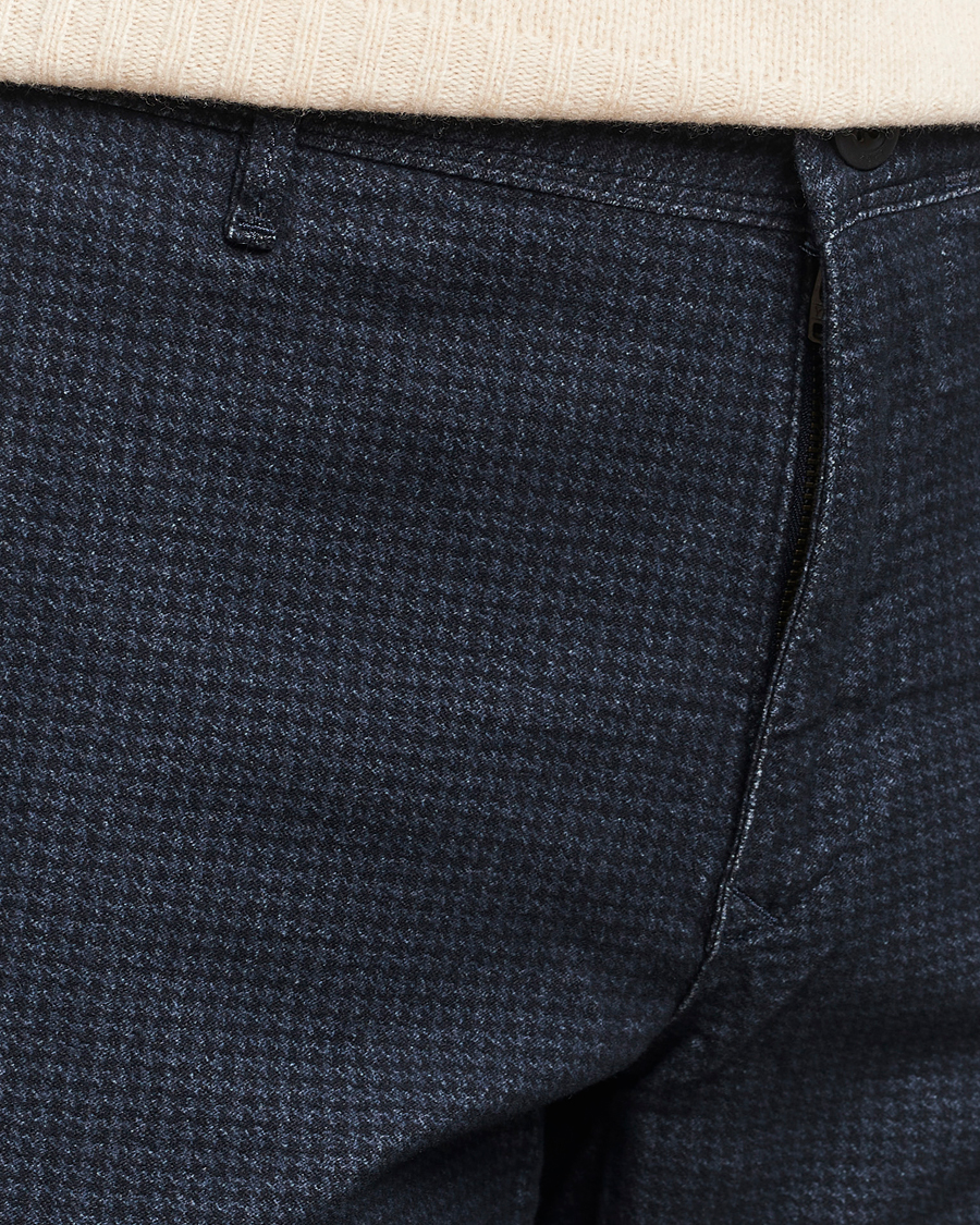 Mies | Housut | Incotex | Slim Fit Houndstooth Stretch Slacks Navy
