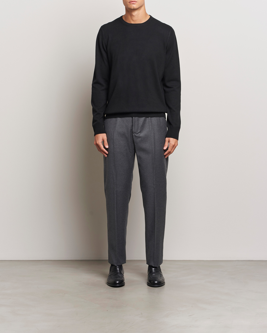 Mies | Housut | Incotex | Regular Fit Flannel Trousers Grey