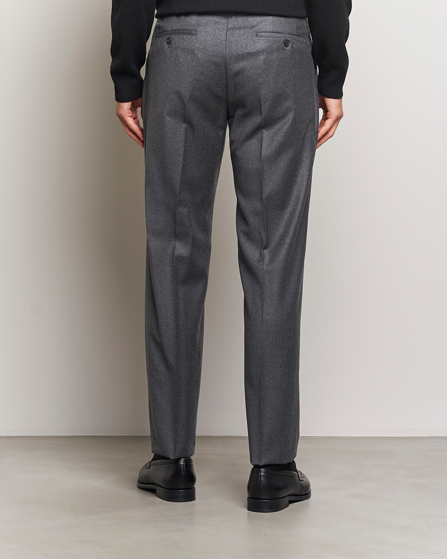 Mies | Housut | Incotex | Regular Fit Flannel Trousers Grey