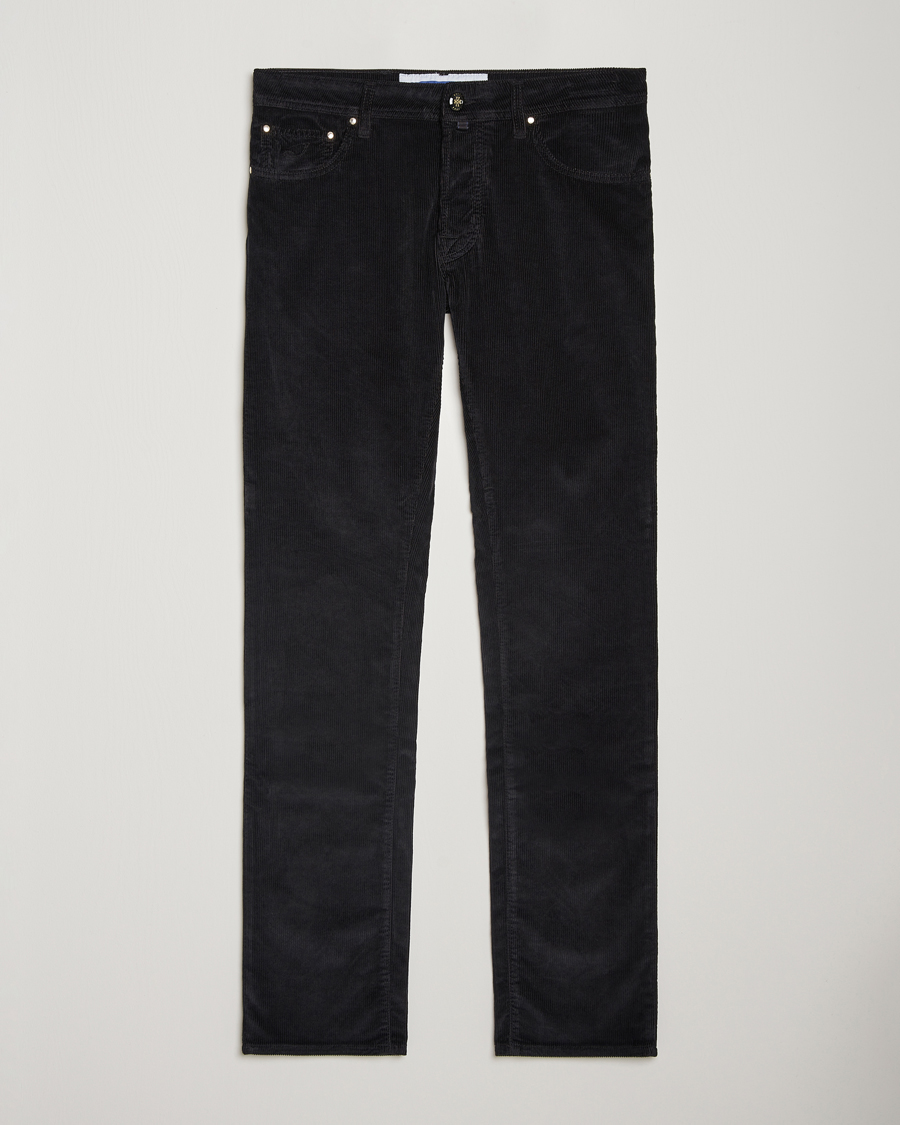Mies | Housut | Jacob Cohën | Bard 5-Pocket Medium Corduroy Trousers Black