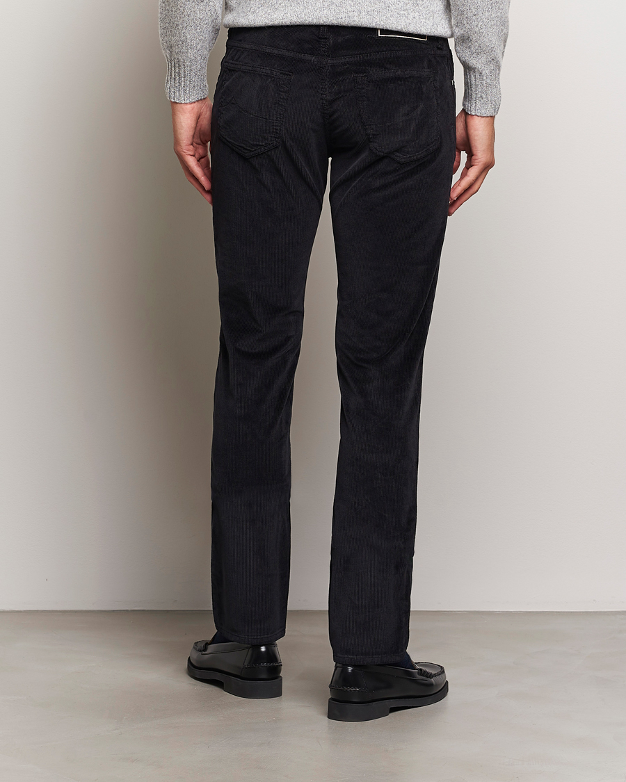 Mies | Housut | Jacob Cohën | Bard 5-Pocket Medium Corduroy Trousers Black