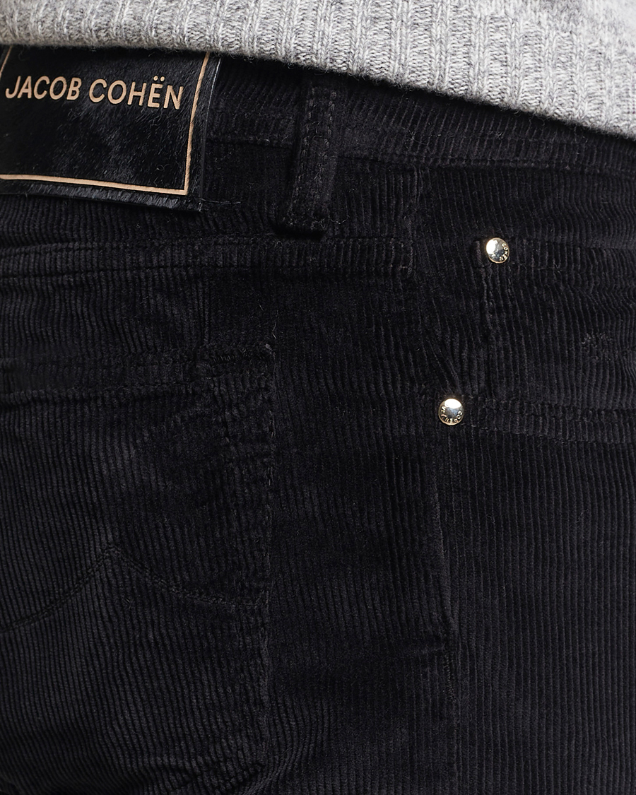 Mies | Housut | Jacob Cohën | Bard 5-Pocket Medium Corduroy Trousers Black