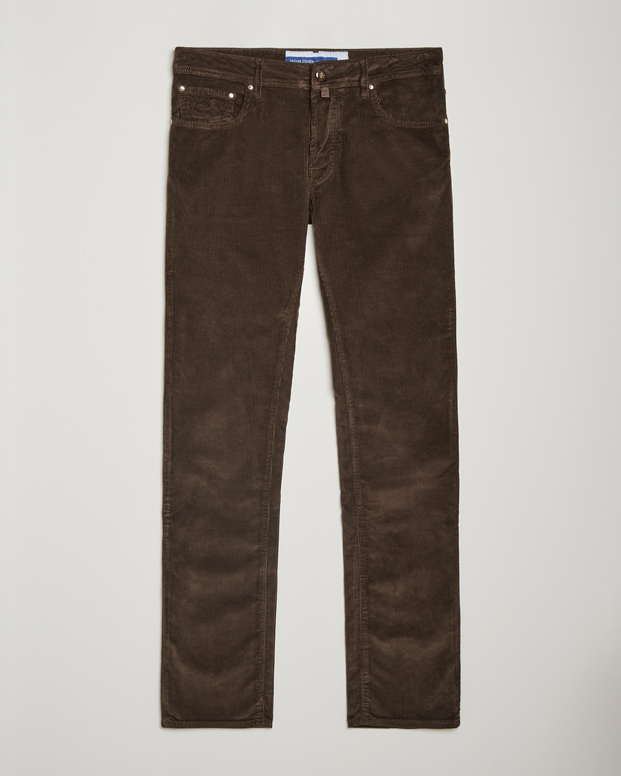Mies | Housut | Jacob Cohën | Bard 5-Pocket Medium Corduroy Trousers Brown