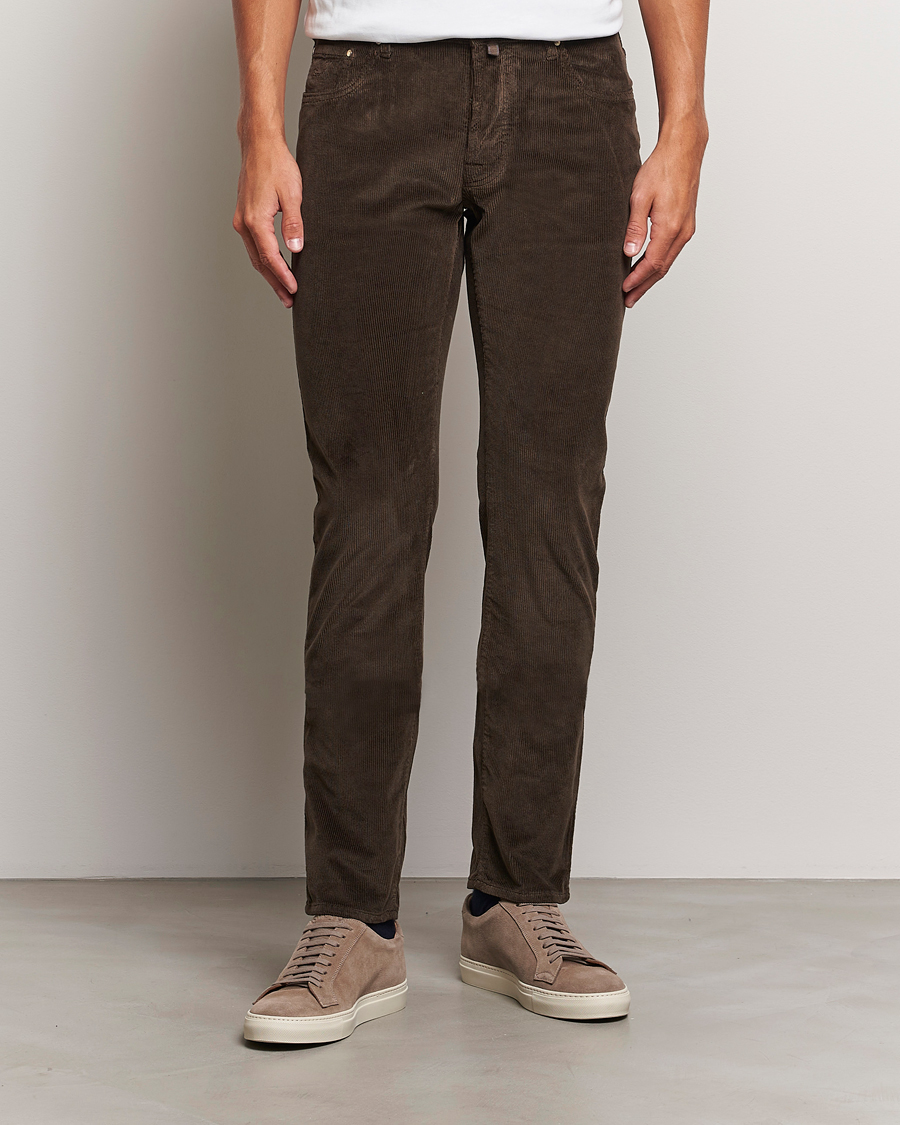 Mies | Housut | Jacob Cohën | Bard 5-Pocket Medium Corduroy Trousers Brown