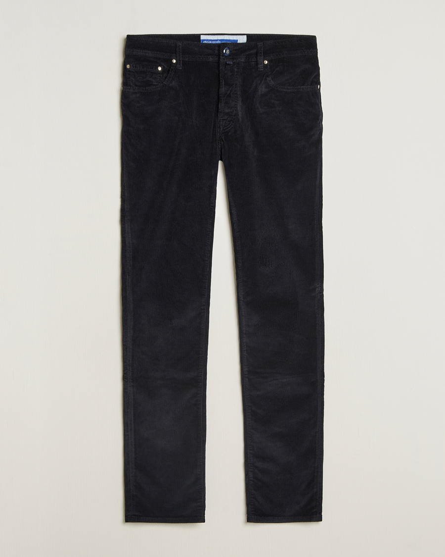 Mies | Housut | Jacob Cohën | Bard 5-Pocket Medium Corduroy Trousers Navy