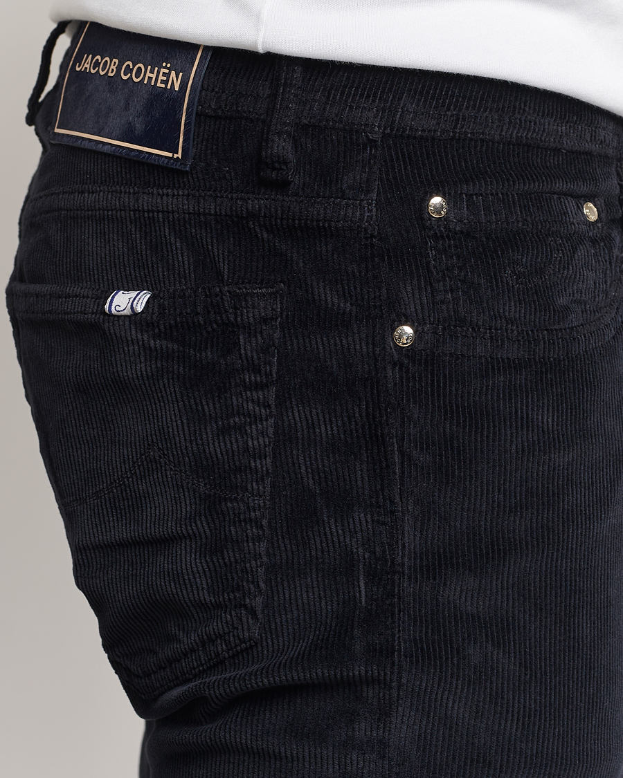 Mies | Housut | Jacob Cohën | Bard 5-Pocket Medium Corduroy Trousers Navy