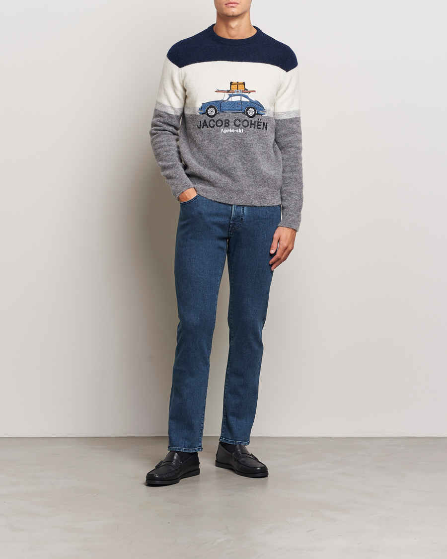 Mies | Farkut | Jacob Cohën | Bard Slim Fit Denim Cachemire Jeans Mid Blue