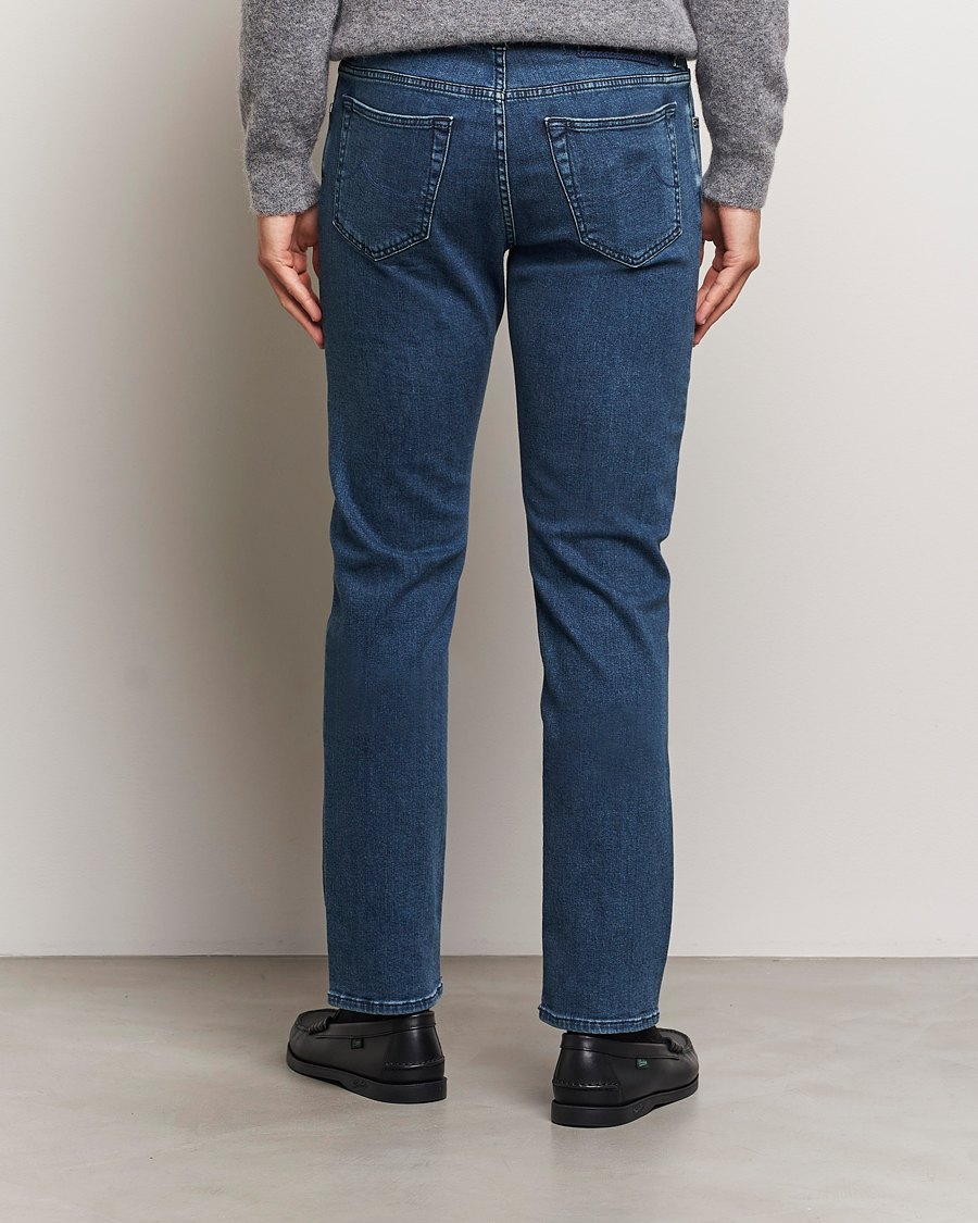 Mies | Farkut | Jacob Cohën | Bard Slim Fit Denim Cachemire Jeans Mid Blue
