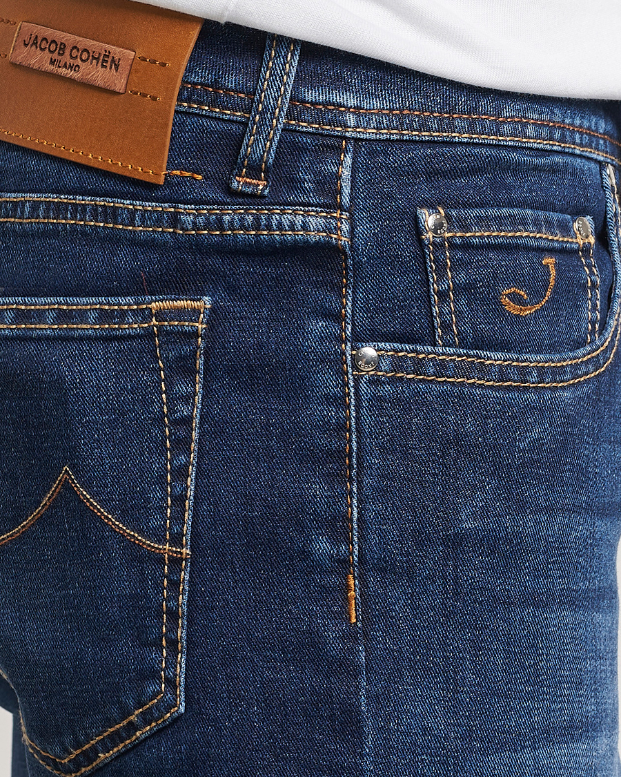 Mies | Farkut | Jacob Cohën | Bard Slim Fit Stretch Jeans Mid Blue