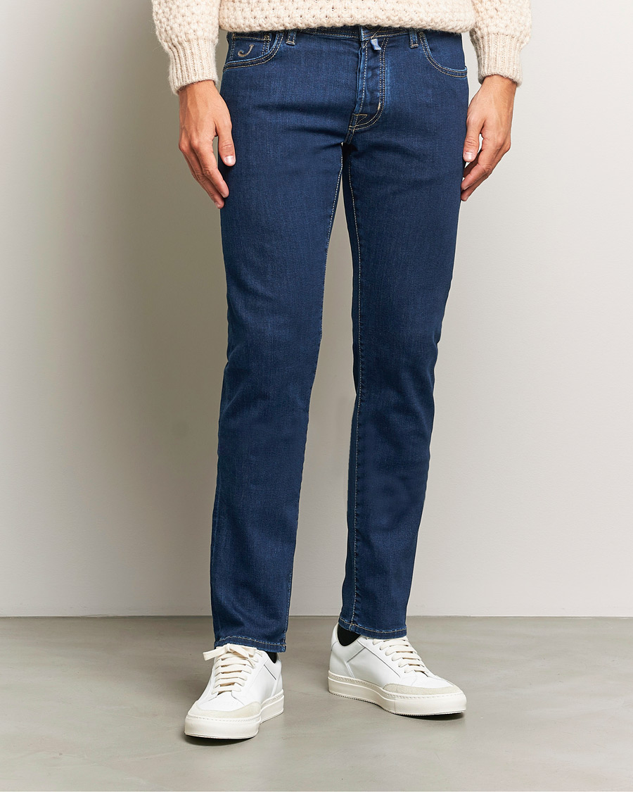 Mies | Farkut | Jacob Cohën | Nick Slim Fit Streatch Jeans Dark Blue