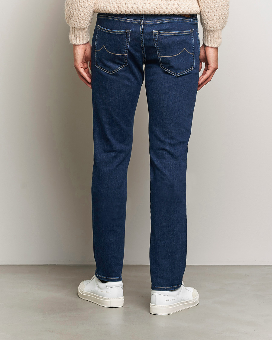 Mies | Farkut | Jacob Cohën | Nick Slim Fit Streatch Jeans Dark Blue