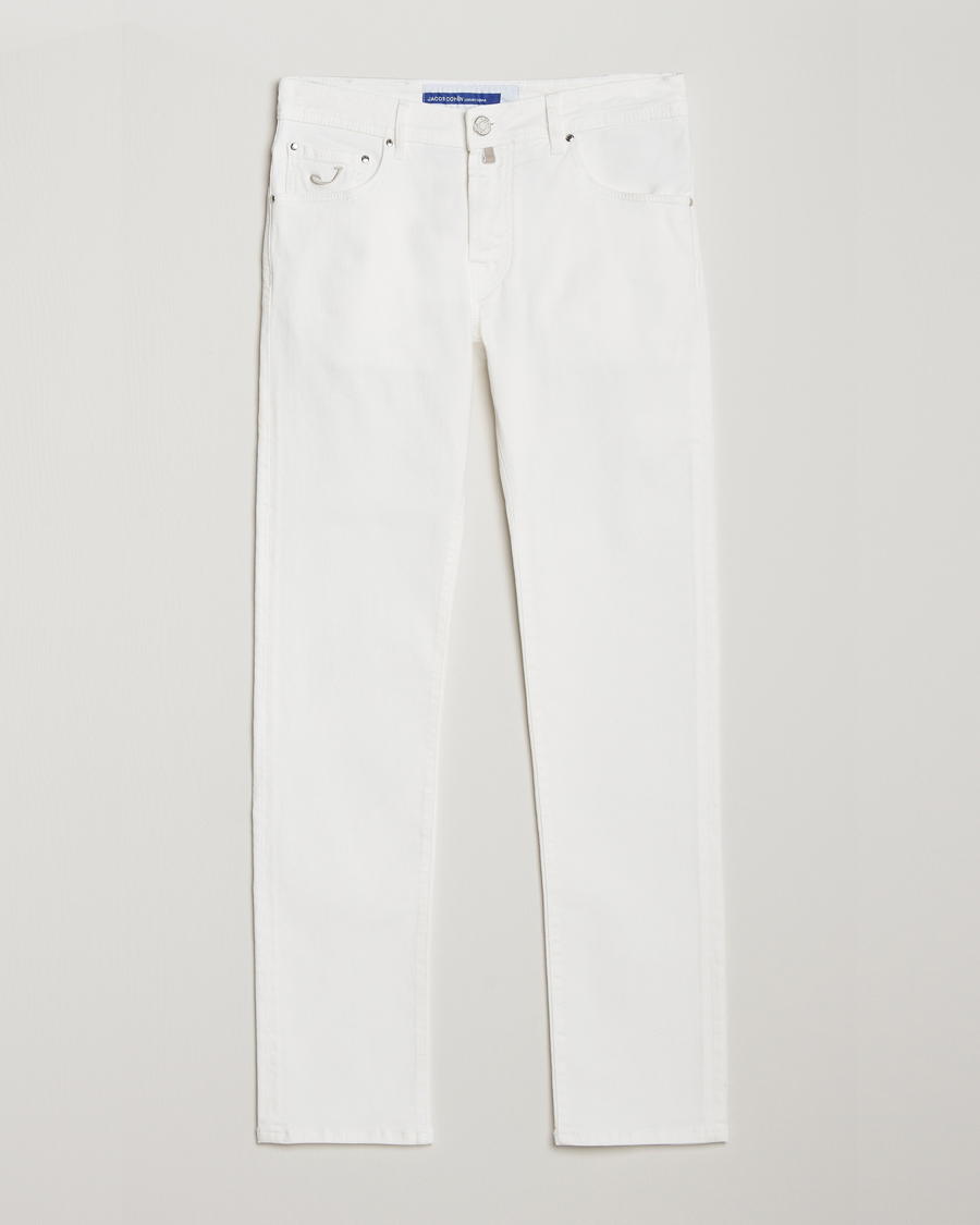 Mies | Farkut | Jacob Cohën | Nick Slim Fit Streatch Jeans White