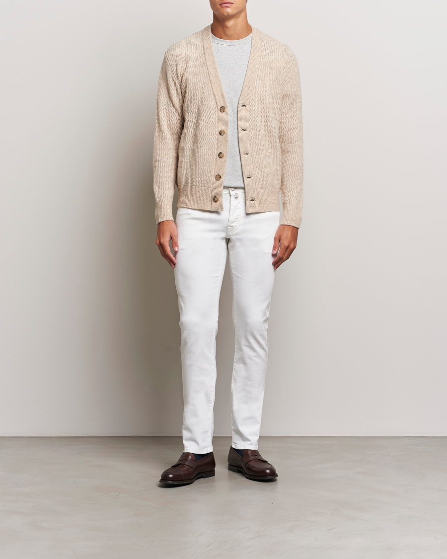 Mies | Farkut | Jacob Cohën | Nick Slim Fit Streatch Jeans White