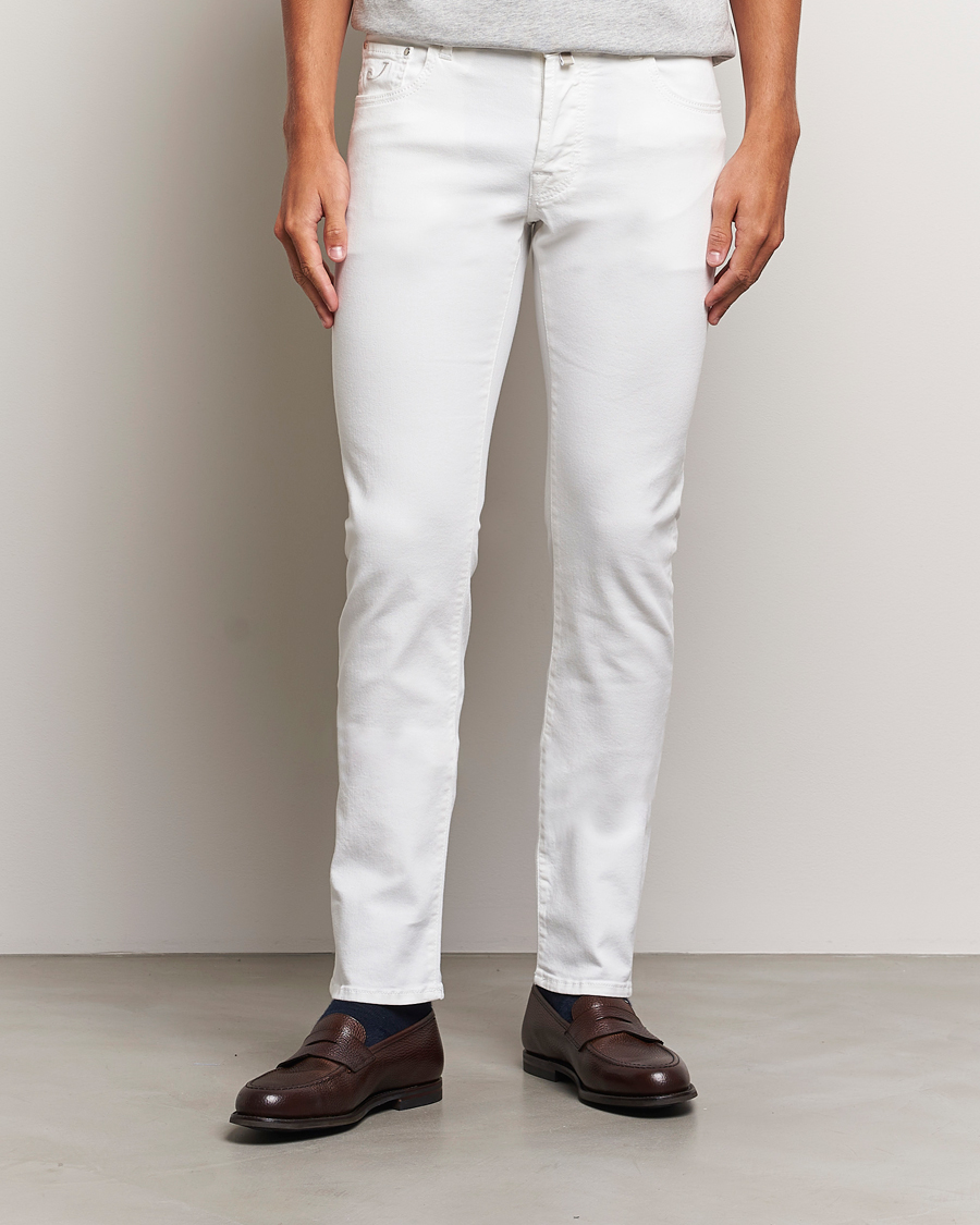 Mies | Farkut | Jacob Cohën | Nick Slim Fit Streatch Jeans White
