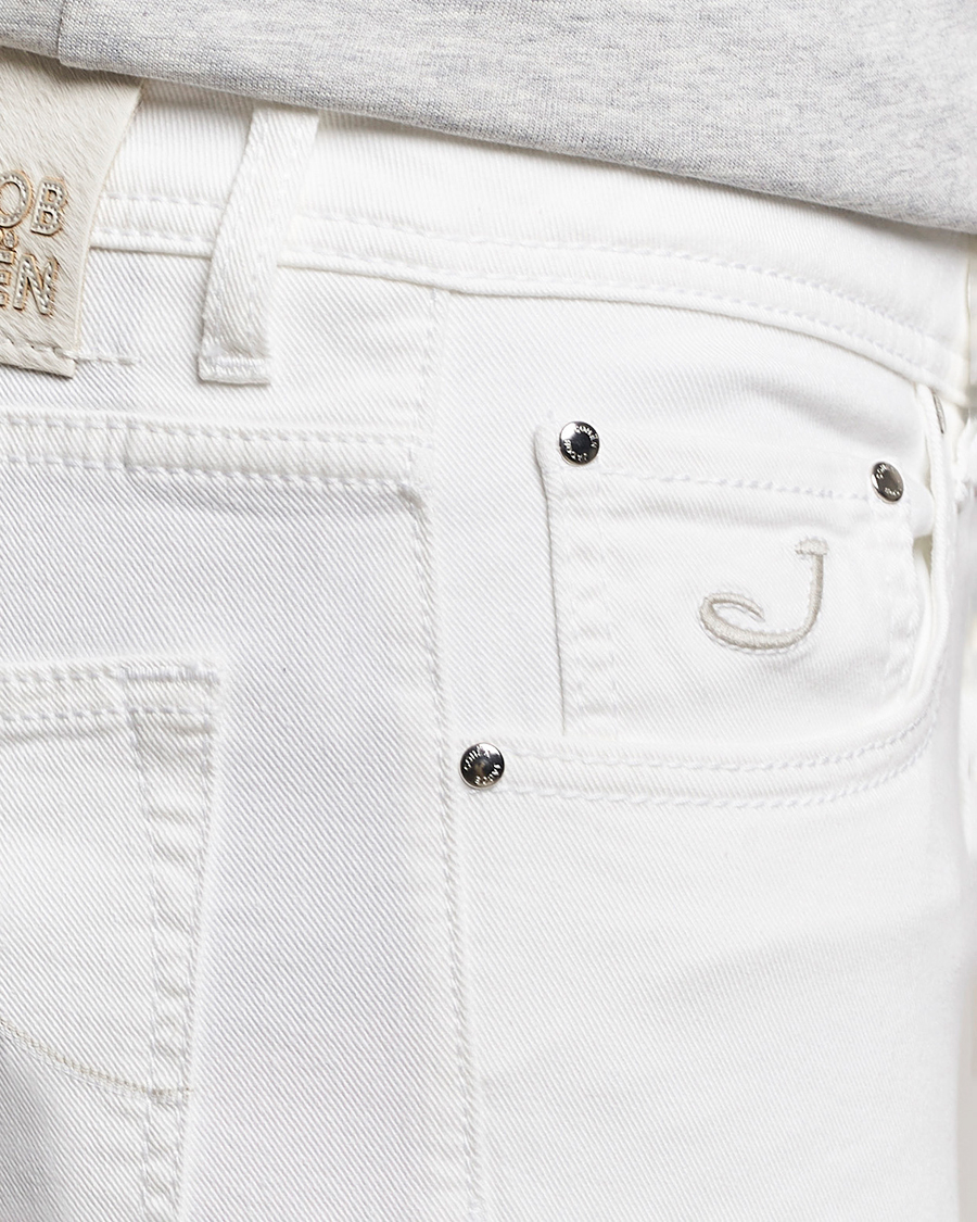 Mies | Farkut | Jacob Cohën | Nick Slim Fit Streatch Jeans White