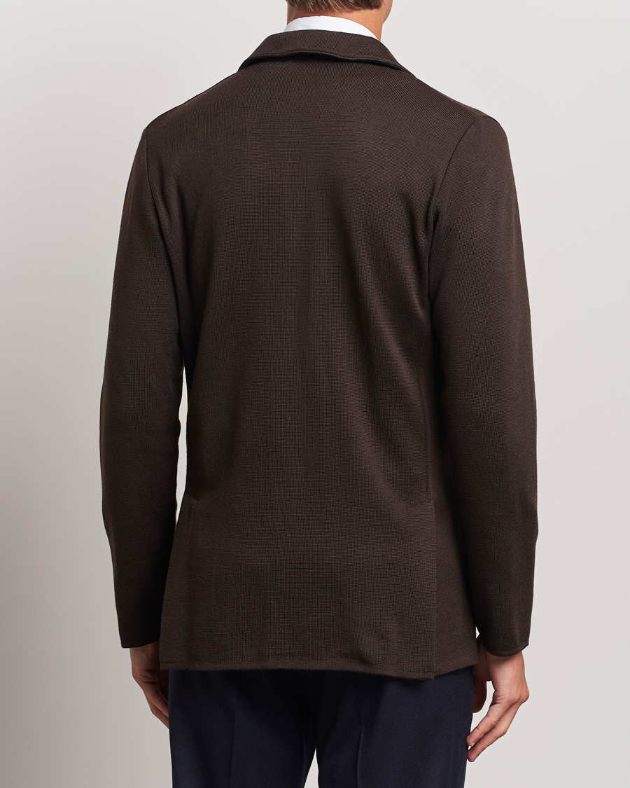 Mies | Pikkutakit | Lardini | Knitted Wool Blazer Brown