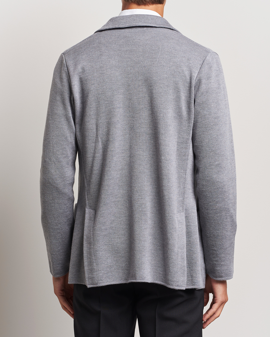 Mies | Pikkutakit | Lardini | Knitted Wool Blazer Grey
