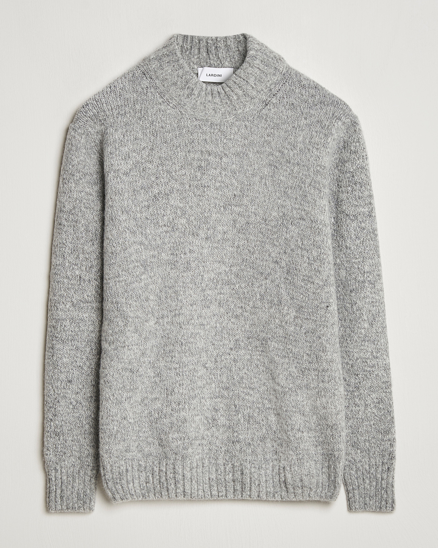 Mies | Puserot | Lardini | Wool/Alpaca Knitted Sweater Grey