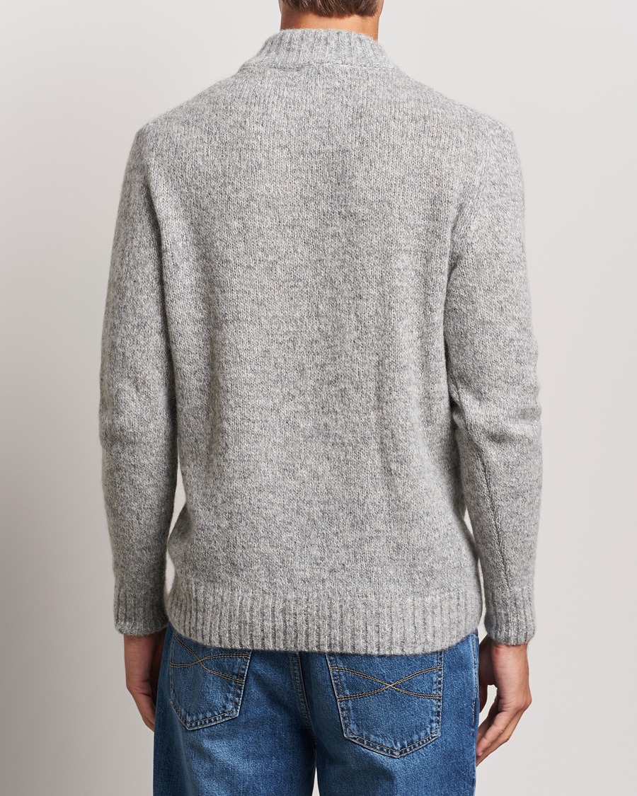 Mies | Puserot | Lardini | Wool/Alpaca Knitted Sweater Grey