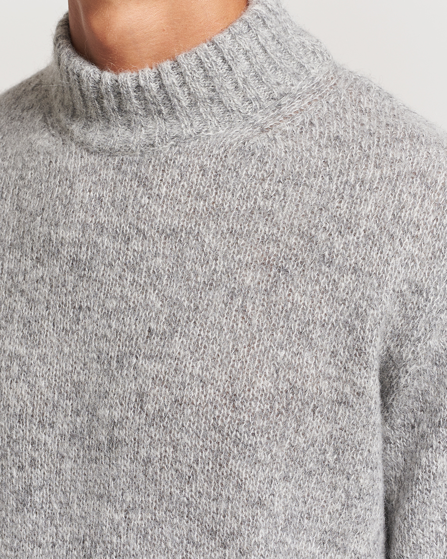 Mies | Puserot | Lardini | Wool/Alpaca Knitted Sweater Grey