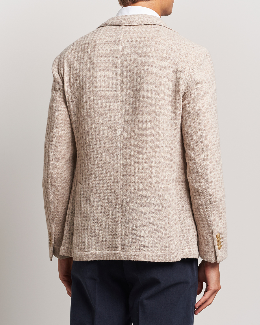 Mies | Pikkutakit | L.B.M. 1911 | Knitted Punto Wool Structure Blazer Camel