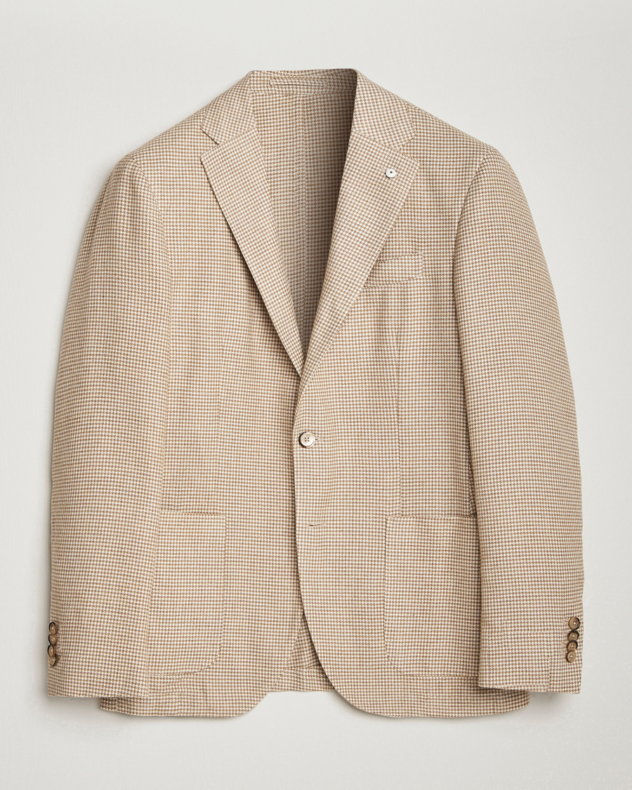Mies | Pikkutakit | L.B.M. 1911 | Jack Regular Houndstooth Blazer Beige