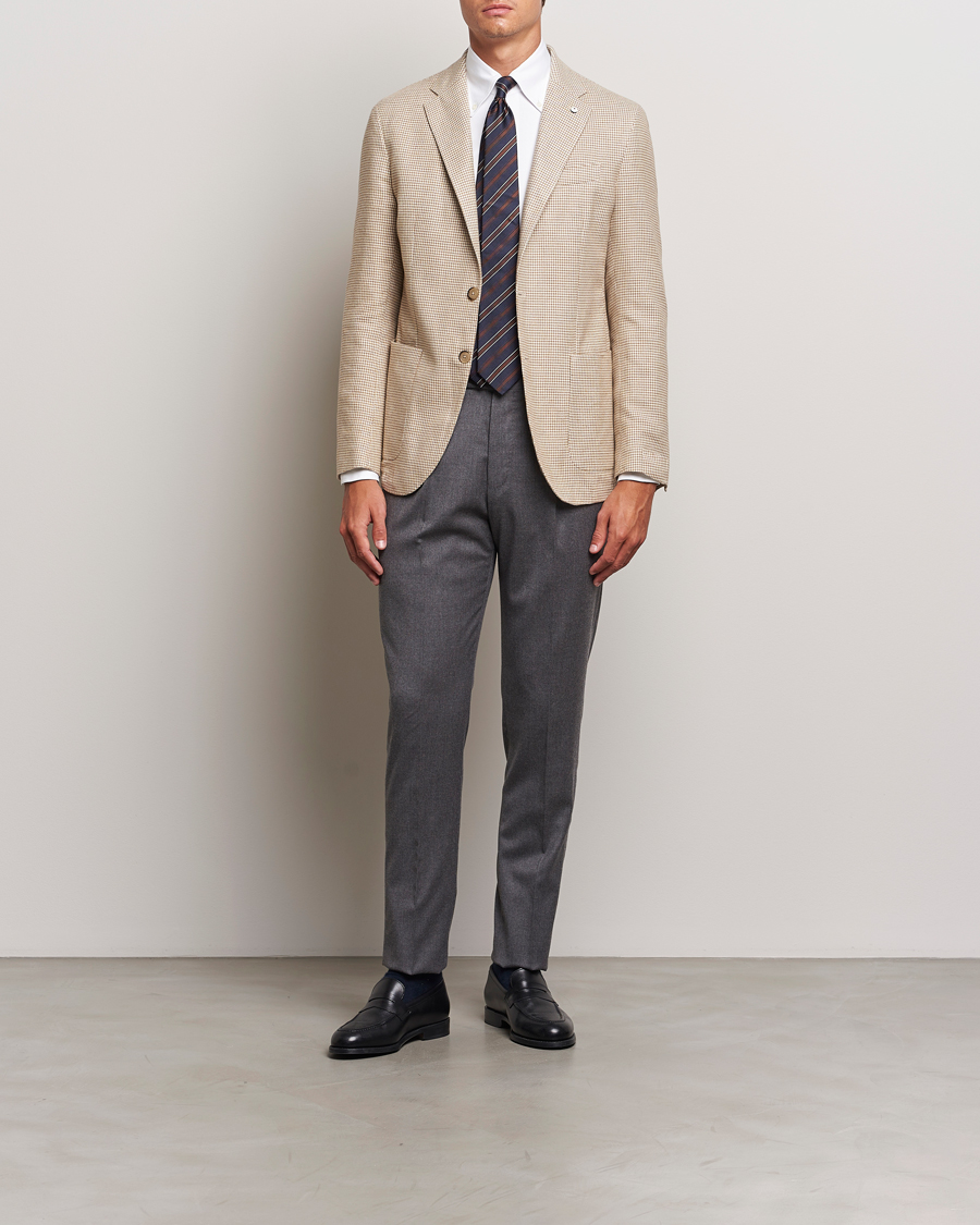 Mies | Pikkutakit | L.B.M. 1911 | Jack Regular Houndstooth Blazer Beige