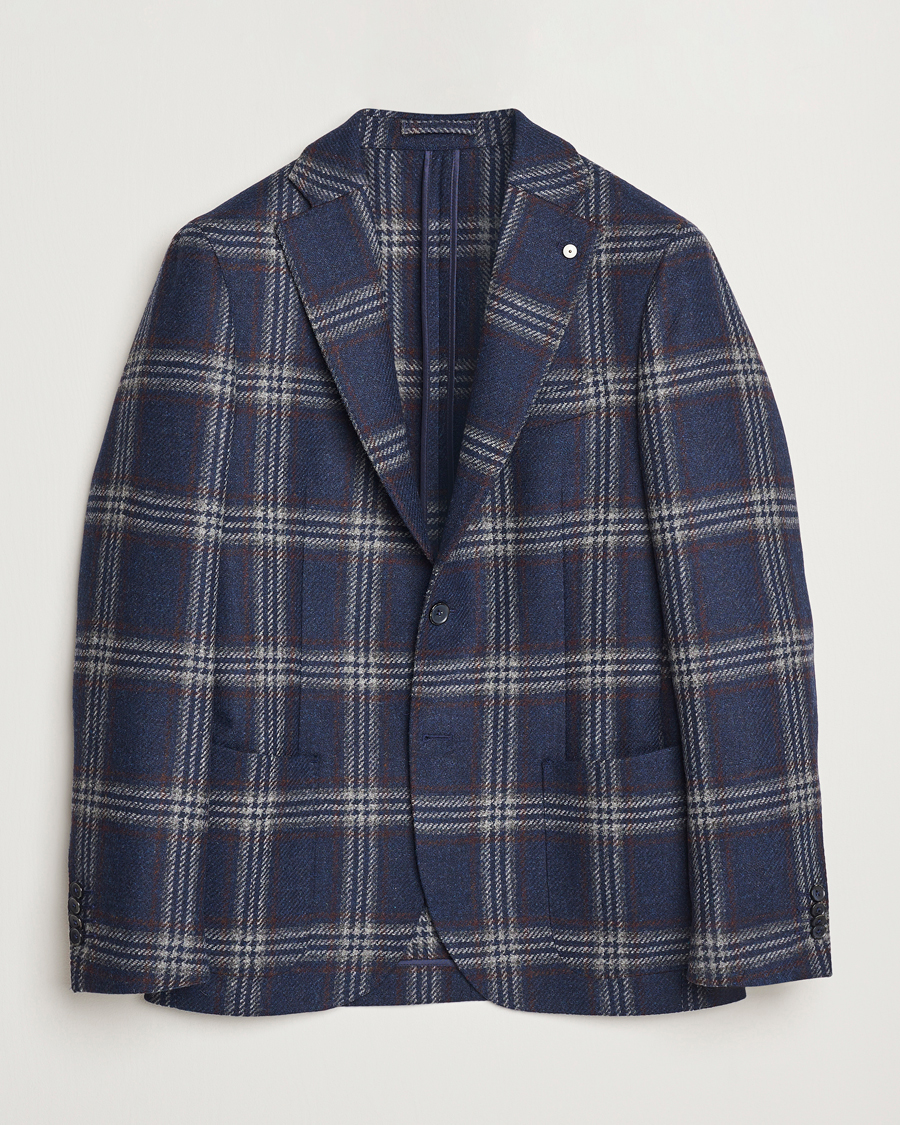 Mies | Pikkutakit | L.B.M. 1911 | Jack Regular Checked Wool Blazer Navy