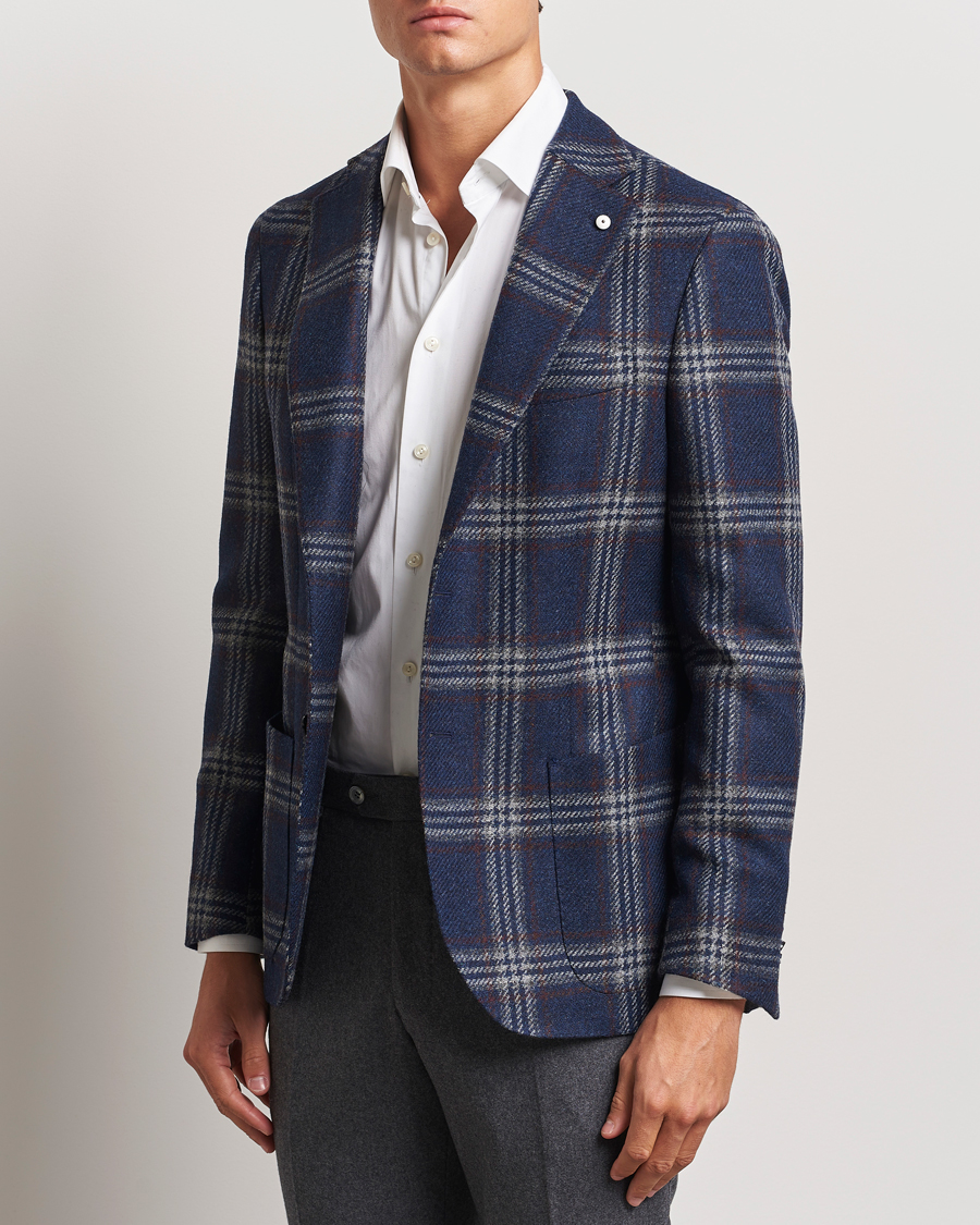 Mies | Pikkutakit | L.B.M. 1911 | Jack Regular Checked Wool Blazer Navy