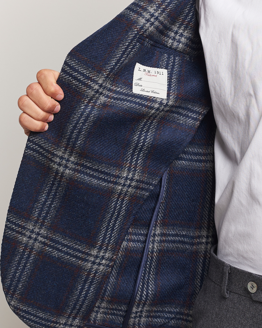 Mies | Pikkutakit | L.B.M. 1911 | Jack Regular Checked Wool Blazer Navy