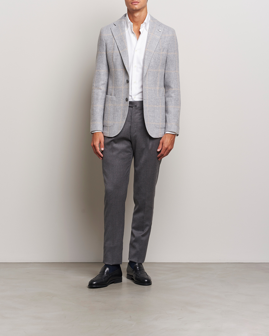 Mies | Pikkutakit | L.B.M. 1911 | Jack Regular Jersey Wool Blazer Light Grey
