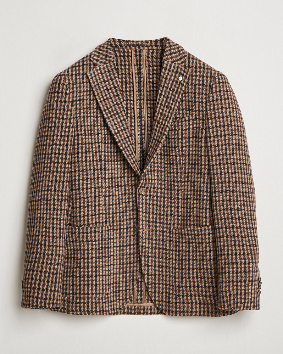 Mies | Pikkutakit | L.B.M. 1911 | Jack Regular Small Check Wool Blazer Brown