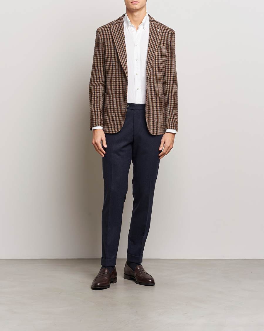 Mies | Pikkutakit | L.B.M. 1911 | Jack Regular Small Check Wool Blazer Brown