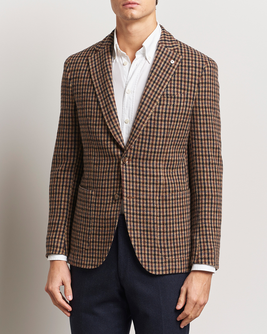Mies | Pikkutakit | L.B.M. 1911 | Jack Regular Small Check Wool Blazer Brown